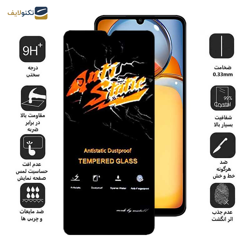 محافظ صفحه نمایش اپیکوی مدل Antistatic Dustproof مناسب برای گوشی موبایل شیائومی Redmi 13C 4G / Poco C65 - Epicoy Antistatic Dustproof Screen Protector For Xiaomi Redmi 13C 4G / Poco C65